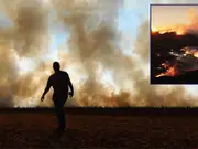 LA wildfires: Police detain 'homeless suspect' for starting Kenneth fire