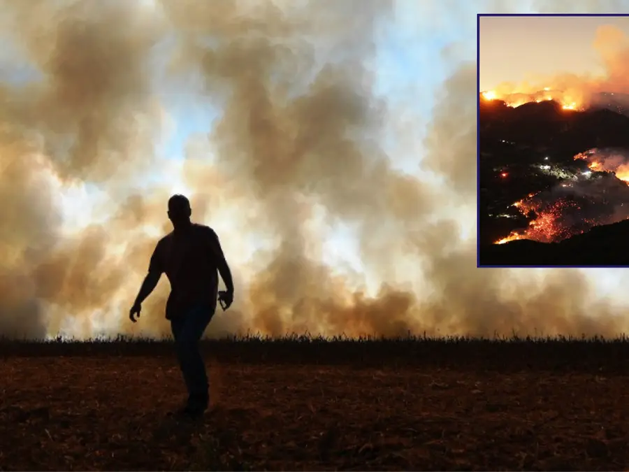 LA wildfires: Police detain 'homeless suspect' for starting Kenneth fire