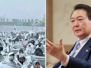 South Korea political crisis: Thousands brave snow to rally for, against impeached President Yoon