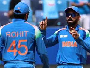 'A hug and stump-dandiya': WATCH | How Rohit and Virat celebrated India's Champions Trophy win
