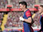 Lewandowski on scoresheet as FC Barcelona thrash Girona to maintain Liga lead