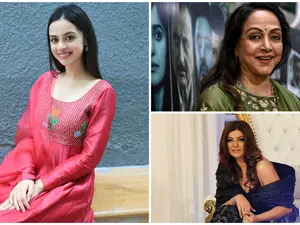 Laapataa Ladies star Nitanshi Goel pays respects to Hema Malini and Sushmita Sen during fashion show