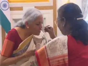 Union Budget 2025: President Murmu offeres 'dahi-cheeni' to FM Sitharaman ahead of her 8th Budget