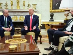 WATCH: JD Vance's socks distract Trump during meeting with Irish leader: 'What's with these socks?'