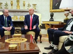 WATCH: JD Vance's socks distract Trump during meeting with Irish leader: 'What's with these socks?'