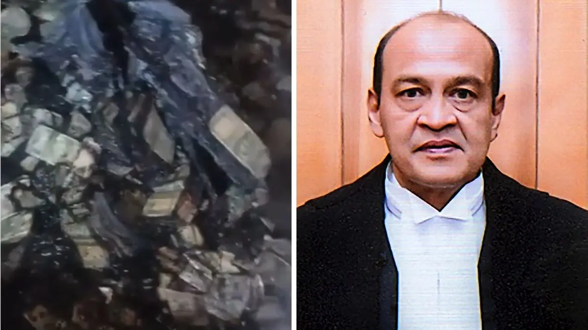 SC shares footage of burnt cash at Justice Yashwant Varma's premises, judge claims 'conspiracy'- VIDEO