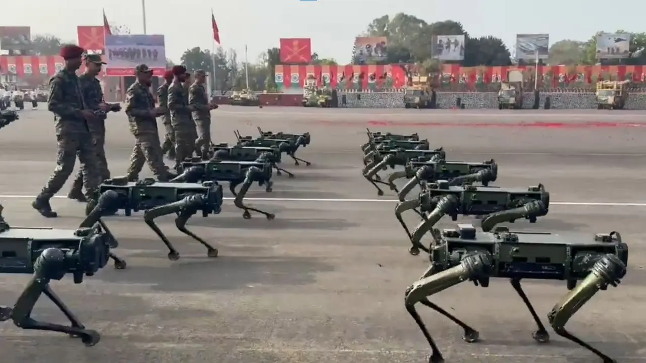 Watch: Robotic dogs steal the show in 77th Army Day parade in Pune