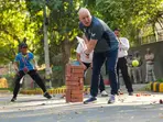 Bowled over by cricket! NZ PM Christopher Luxon plays gully cricket in India with Kapil Dev, Ross Taylor & Ajaz Patel