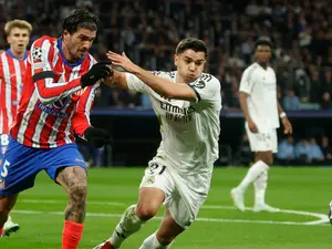 Champions League: Brahim Diaz earns Real Madrid lead on Atletico in derby clash