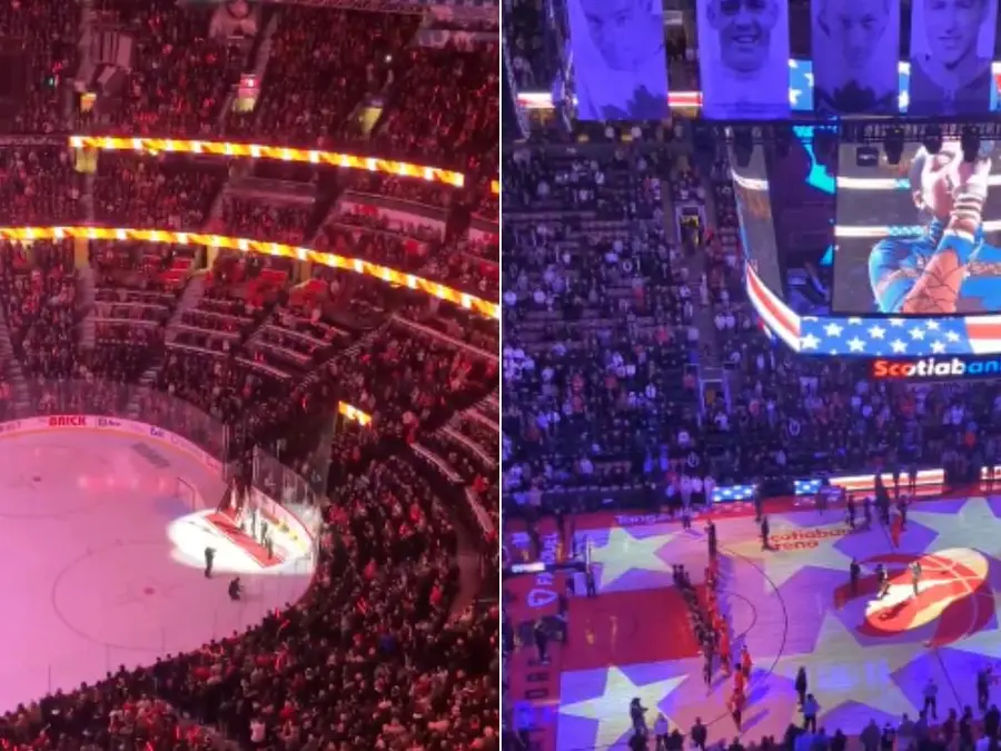Canadian fans boo US national anthem after Trump imposes tariffs