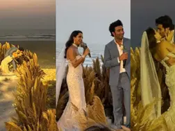 Aadar Jain and Alekha Advani tie the knot in a dreamy beach wedding | Watch