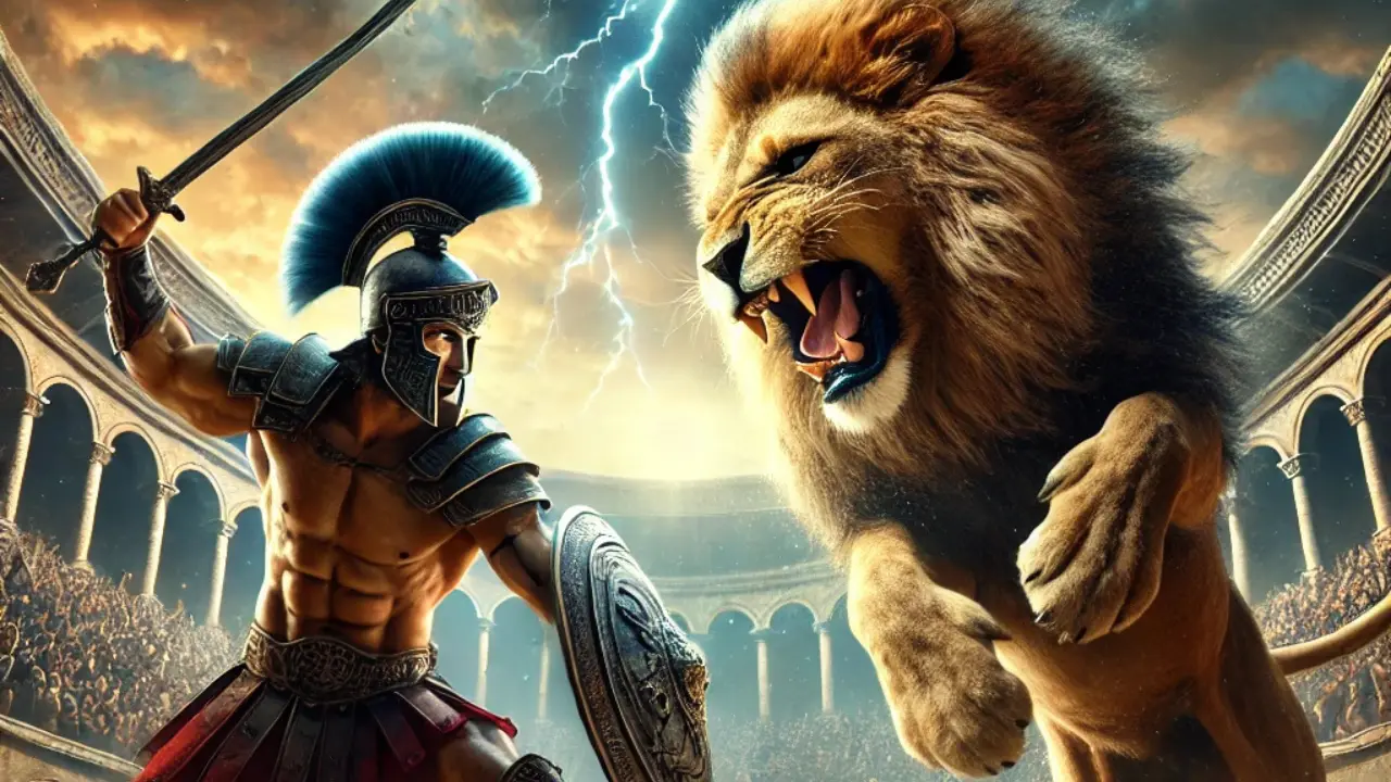 Gladiator-lion battles were a real thing in Rome, and an 1,800-year-old skeleton bears proof