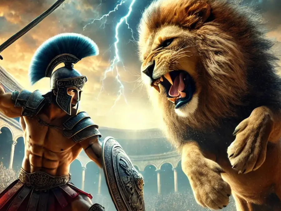 Gladiator-lion battles were a real thing in Rome, and an 1,800-year-old skeleton bears proof