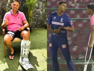 IPL 2025 | WATCH: Rahul Dravid joins Rajasthan Royals camp in crutches