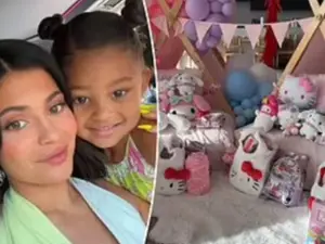 It was all pink at Kylie Jenner's daughter Stormi's 7th birthday