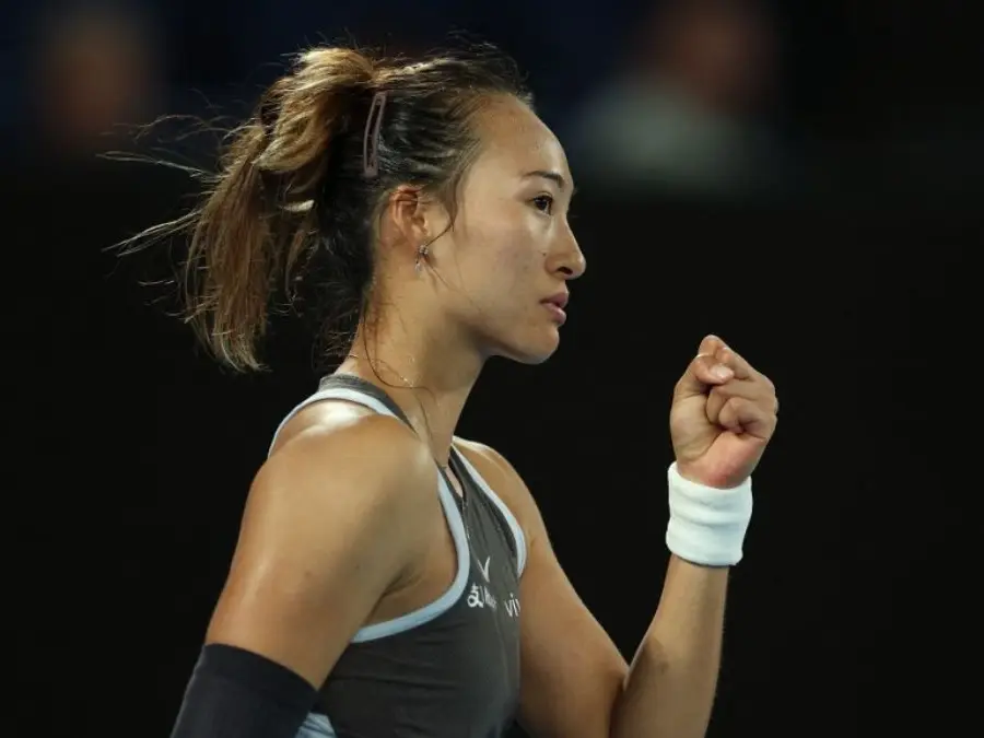 Zheng wins Australian Open 2025 first round before storm causes havoc