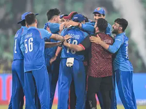 Watch - Dressing room erupts in joy after Afghanistan win first Champions Trophy match