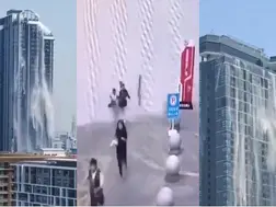 Myanmar earthquake | Terrifying moment infinity pool spills over into street, sweeping people away in China’s Yunnan. Watch