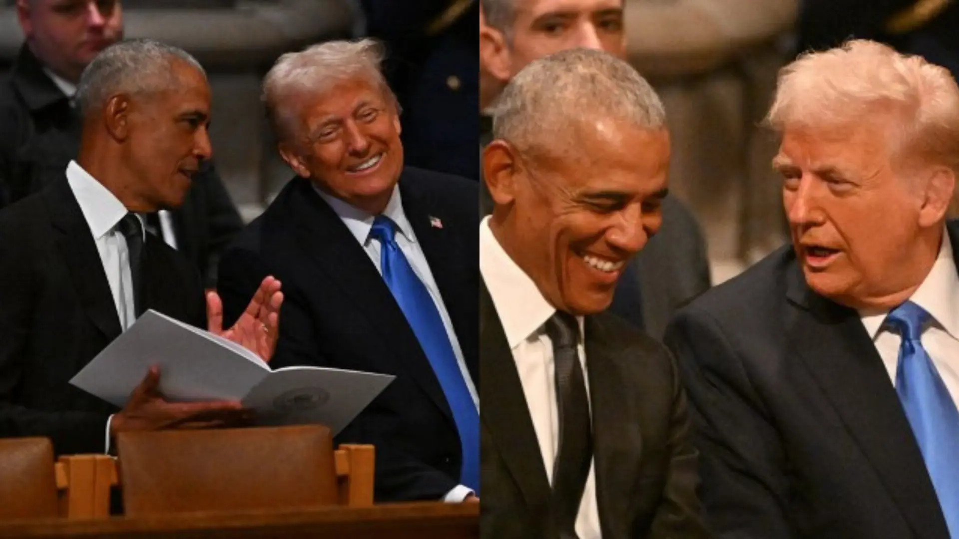 Obama and Trump exchange words