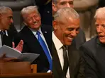 Michelle Obama was ‘furious’ to see Barack 'yukking it up' with Trump at Carter funeral: Report
