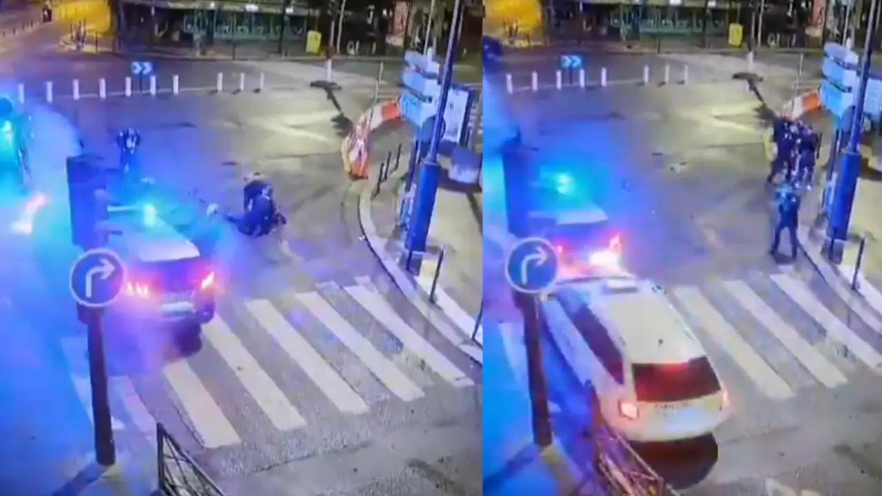 Watch: Paris car chase ends in pile-up, injuring ten French police officers