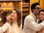 Alia Bhatt's pre-birthday celebrations: Ranbir Kapoor smears cake on her forehead, plants a kiss, watch