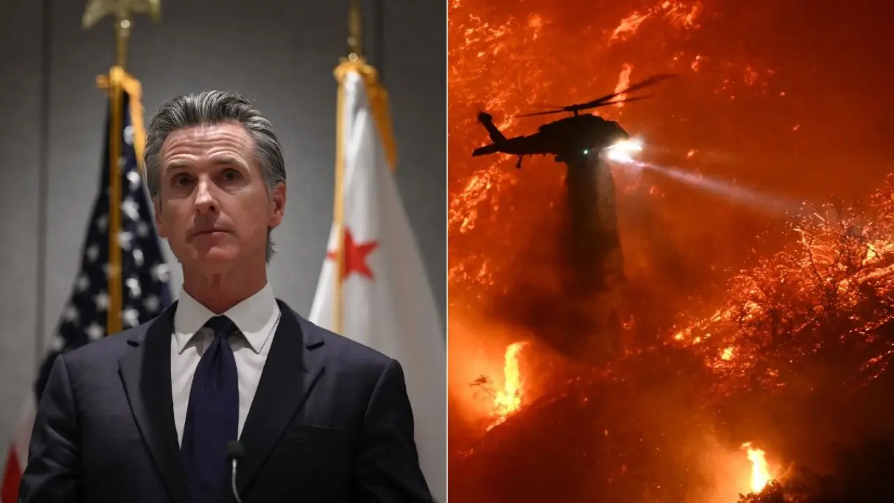 California Governor Newsom deflects blame as wildfires claim 16 lives
