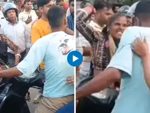 Watch | Parents thrash son, his girlfriend with slippers after catching them having chow mein in India's Kanpur