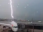 Video: Dramatic clip captures lightning striking British Airways plane in Brazil's São Paulo