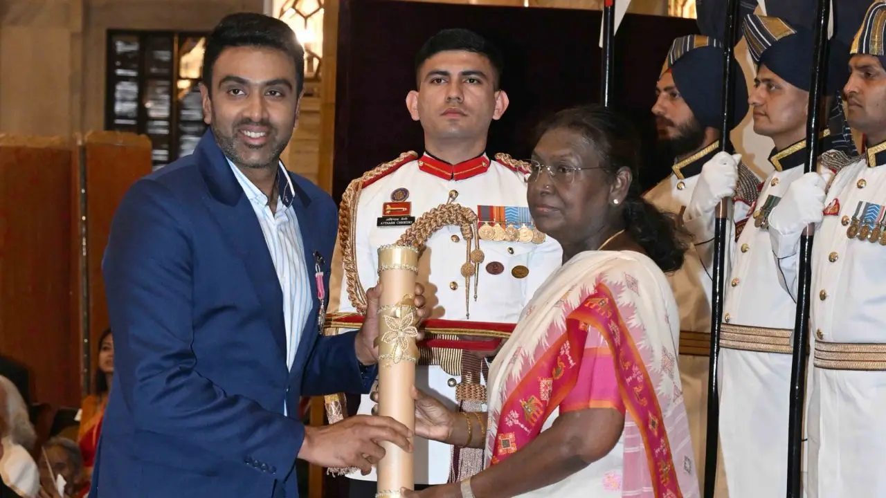 Ravichandran Ashwin conferred with Padma Shri Award for decorated cricket career – WATCH