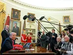 ‘His own spokesman’: Trump answered over 1,000 questions in his first month, 7 times more than Biden