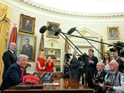 ‘His own spokesman’: Trump answered over 1,000 questions in his first month, 7 times more than Biden