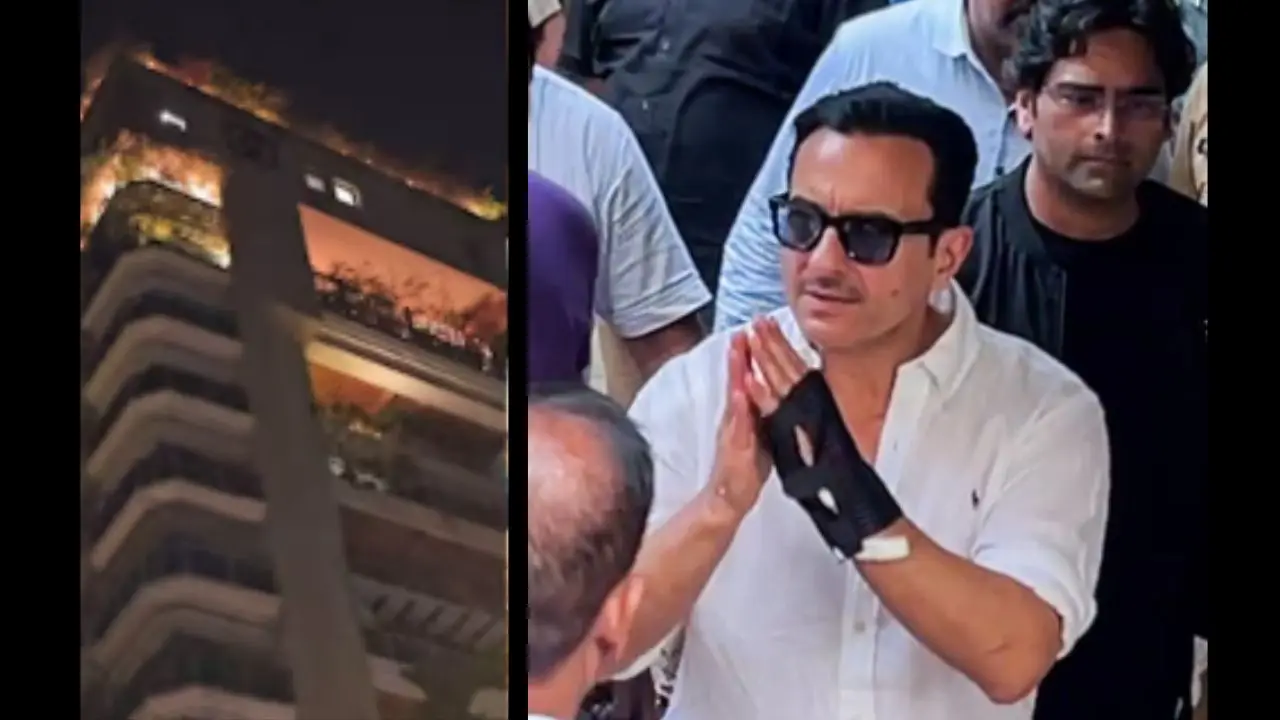 Saif Ali Khan gets grand welcome post hospital discharge, home lit up with lights