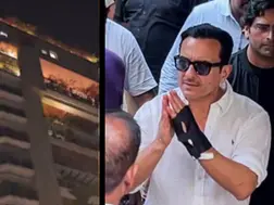 Saif Ali Khan gets grand welcome post hospital discharge, home lit up with lights
