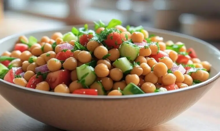 Chickpea salad bowl