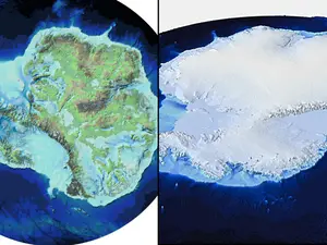 What lies below the Antarctica ice sheet? Rocky mountains, canyons and...