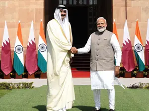 PM Modi hosts Qatar’s Amir Sheikh Tamim Bin Hamad Al Thani at Hyderabad House