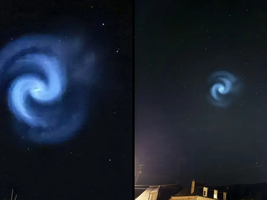 What caused the mysteriously glowing spinning orb in the UK skies?
