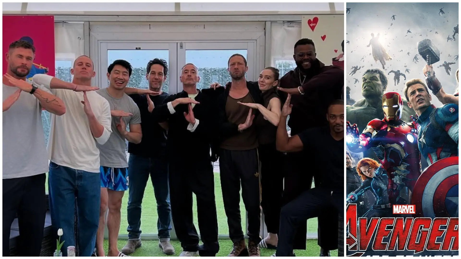 Robert Downey Jr reunites with the Avengers cast for a special Thunderbolts screening