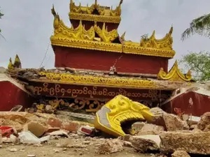 In Myanmar, ground cracked to reveal an ancient staircase peeking out for 16 years