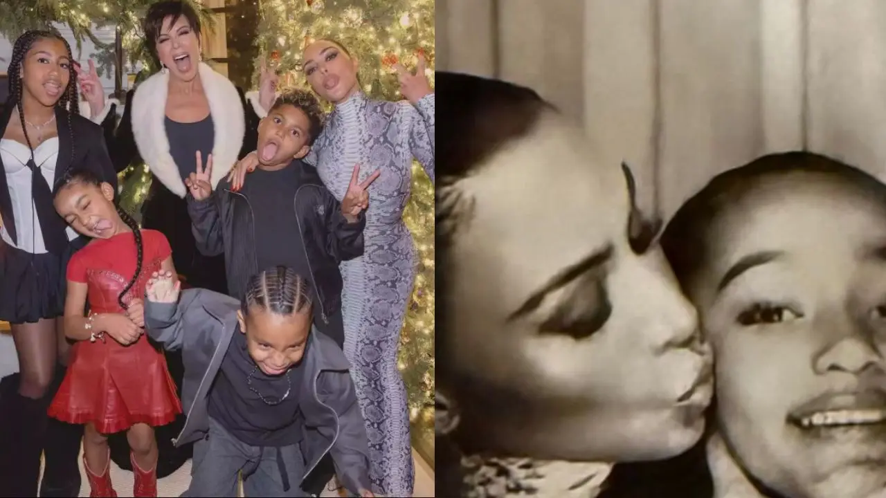 Kim Kardashian's holiday pics feature a photo booth, Christmas tree and more