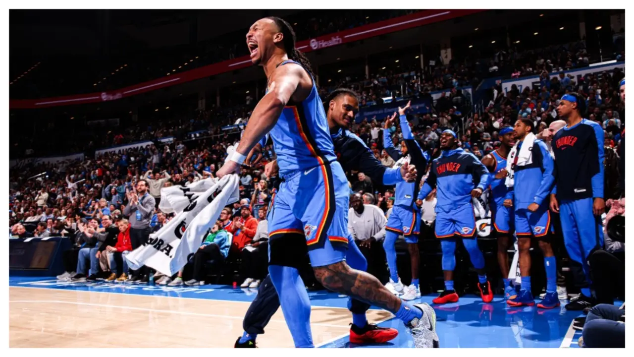 Oklahoma City Thunder stretch NBA win streak to 13 as Celtics edge T-Wolves