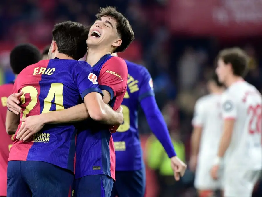 La Liga: 10-man Barcelona rout Sevilla to maintain title charge