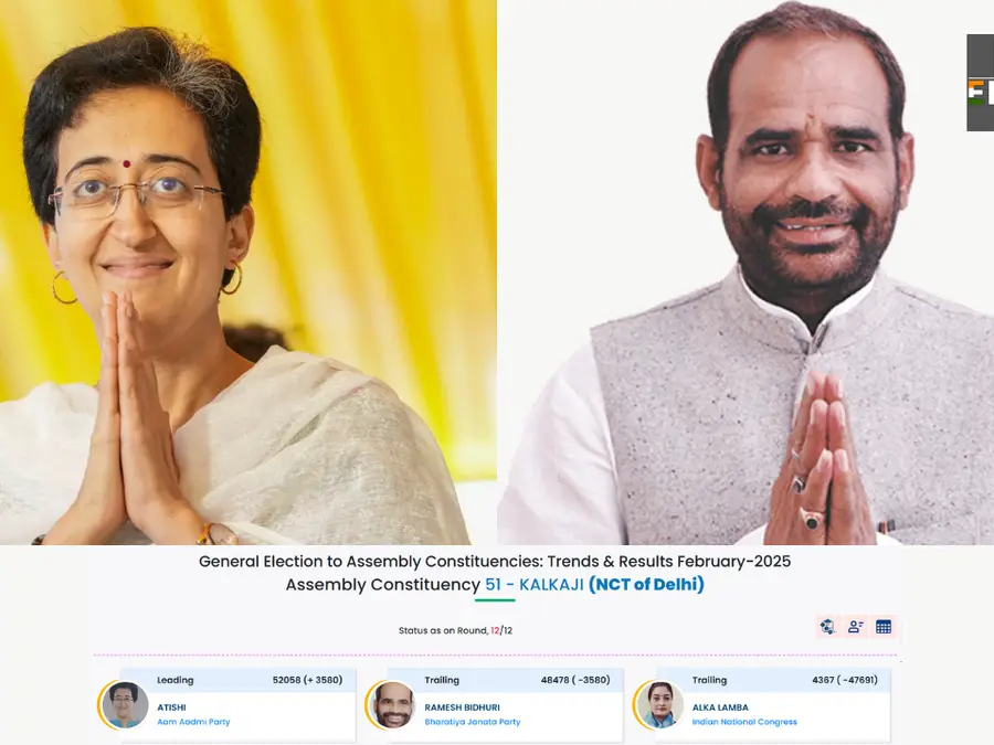 Kalkaji Delhi Elections Results 2025: Delhi CM Atishi wins, BJP's Ramesh Bidhuri in second place