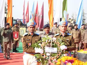 BJP leaders pay floral tributes to Pulwama terror attack martyrs, CRPF organises solemn ceremony