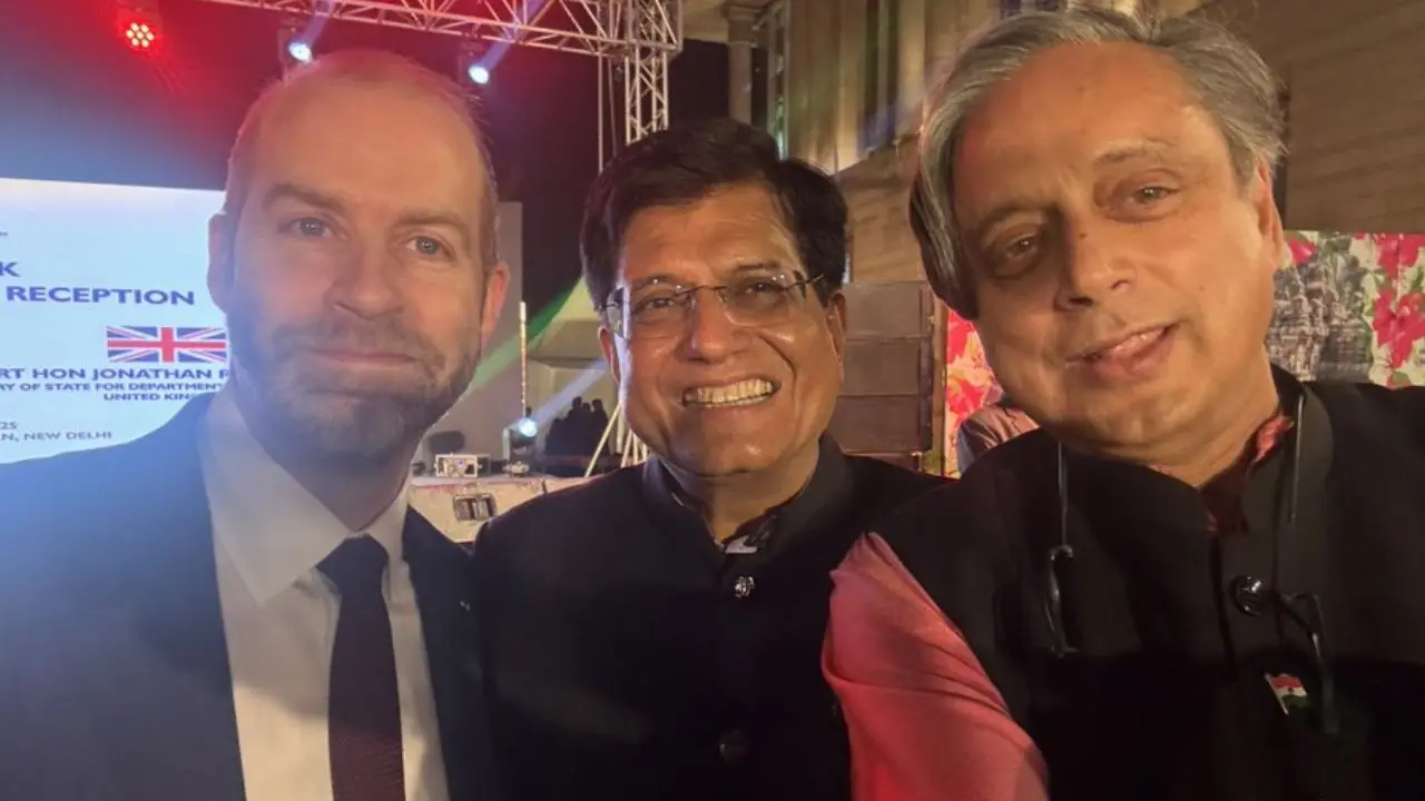 Shashi Tharoor's latest post with BJP's Piyush Goyal fuels Congress rift speculation Shashi Tharoor's latest post with BJP's Piyush Goyal fuels Congress rift speculation