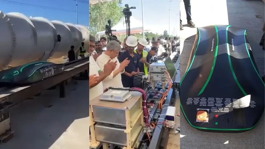 WATCH | Indian minister shares video of  410-metre hyperloop developed at IIT Madras