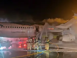 South Korean passenger plane catches fire, all 176 on board evacuated