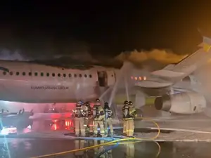 South Korean passenger plane catches fire, all 176 on board evacuated