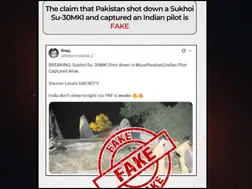Indo-Pak war fact check: Post claiming a Sukhoi was shot down shows an old photo